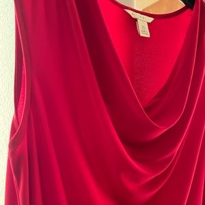 Size xs deep red cowl neck sleeveless blouse.